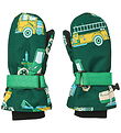 Small flock Mittens - Evergreen w. Vehicles