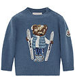 Moncler Blouse - Knitted - Medium+ Blue w. Soft Toy
