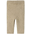 Name It Leggings - Knitted - Rib - NbnOmun - Iceland Fossil
