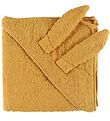 Pippi Baby Hooded Towel - 83x83 - Mineral Yellow