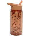 Petit Monkey Vattenflaska m. Drickpip - Bronze m. Glitter