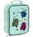 A Little Lovely Company Cooler Bag - Turquoise w. Monsters