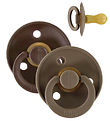 BIBS Colour Pacifiers - Size 2 - 2-Pack - Round - Mocha/Dark Oak