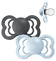 BIBS Supreme+ Schnuller - Gr. 1 - 2er-Pack - Symmetrisch - Iron/