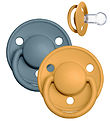 BIBS De Lux Pacifiers - 2-Pack - Round - Mustard/Petrol