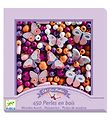 Djeco Perles en bois - 450 pces - Papillons