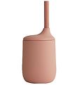 Liewood Cup w. Straws - Silicone - Ellis - Dark Rose/Terracotta