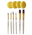 Grim Tout Brush Set - Deluxe - 10 parts - Transparent w. Glitter