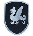 Den Goda Fen Kostüm - Ritterschild - Schwarz/Silber
