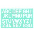 Linex Font template - 30 mm - Green