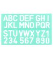 Linex Font Template - 30mm - Green