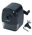 Linex Pencil Sharpner w. Crank-handle - Black