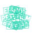 Linex Font Template Set - 10 pcs. - Green