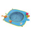 Ludi Beach Pool - 9 Parts - Blue w. Toys