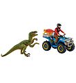 Schleich Dinosaurs - 11.5 x 6.5 cm - ATV & Velociraptor 41466
