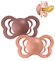 BIBS Couture Pacifiers - Size 2 - 2-Pack - Anatomical - Peach/Wo