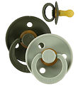 BIBS Colour Pacifiers - Size 1 - 2-Pack - Round - Sage/Hunter Gr