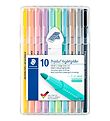 Staedtler Tússlitir - 10 Stk. - Hápunktar - Pastel & V