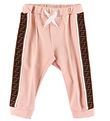 Fendi Trousers - Pink w. Logo Band