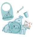 Done by Deer Dinner Set - Silicone - 5 Parts - Blue