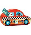 Djeco Puzzle Game - 16 Bricks - The Racing Car