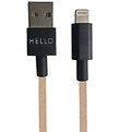 Design Letters Lightning Charging Cable - 1.85m - Beige