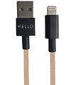 Design Letters Lightning Charging Cable - 1 m - Beige