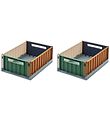 Liewood Foldable Boxes - 25x18x9,5 cm - Small - 2-Pack - Sea Blu