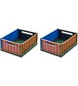 Liewood Foldable Boxes - 25x18x9,5 cm - Small- 2-Pack - Eden Mul