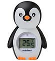 Mininor Bath Thermometer - Penguin - Black/White
