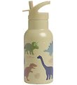 A Little Lovely Company Water Bottle - Stainless Steel - Dino