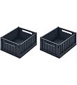Liewood Foldable Boxes - 25x18x9,5 cm - Small - 2-Pack - Midnigh