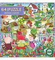 Eeboo Puzzle Game - 64 Bricks - The kitchen garden