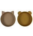 Liewood Bowls - Silicone - Vanessa - 2-pack - Golden Caramel/Oat