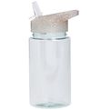 A Little Lovely Company Water Bottle w. Straw - 450 ml - Silver