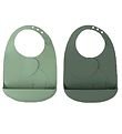 Done By Deer Bib w. Food Catcher - 2-pack - Silicone - Elphee Gr