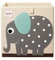 3 Sprouts Oppbevaringsboks - 33x33x33 - Elefant
