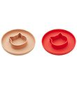 Liewood Plate - CAT - 2-Pack - Silicone - Apple Red/Tuscany