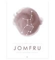 Citatplakat Poster - A3 - Constellation - Virgo - Pink
