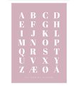 Citatplakat Poster - A3 - Alphabet Poster - Pink