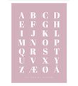 Citatplakat Poster - A3 - Alphabet Poster - Rose Clair