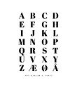 Citatplakat Poster - A3 - Alphabet Poster - White