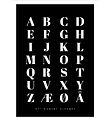 Citatplakat Poster - A3 - Alphabet Poster - Schwarz