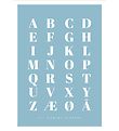 Citatplakat Poster - A3 - Alphabet Poster - Blue