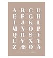 Citatplakat Poster - A3 - Alphabet Poster - Marron