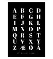 Citatplakat Poster - B2 - Alphabet Poster - Black