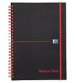 Oxford Notebook - Spiral - Lined - A5 - Black/Red