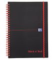 Oxford Notebook - Spiral - Lined - A5 - Black/Red