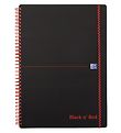 Oxford Notebook - Spiral - Lined - A4 - Black/Red