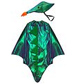 Meri Meri Maskeradkläder - Kappa och Hatt - Drake - Metalic Grön